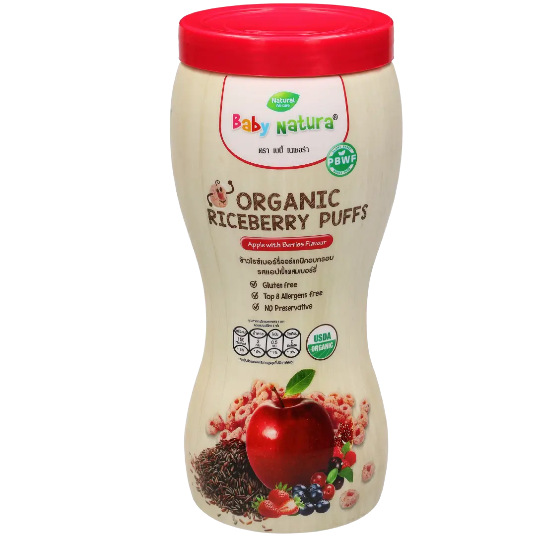 Organic Riceberry Puffs Apple with Berries Flavour